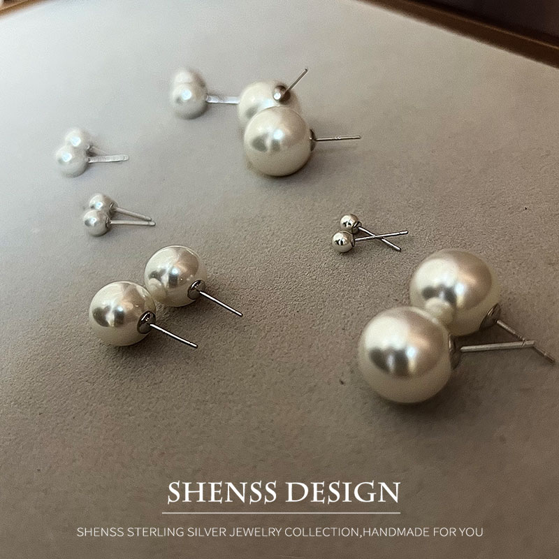 Pearl Stud Earrings - Boucles d'oreilles de mariage en Imitation
