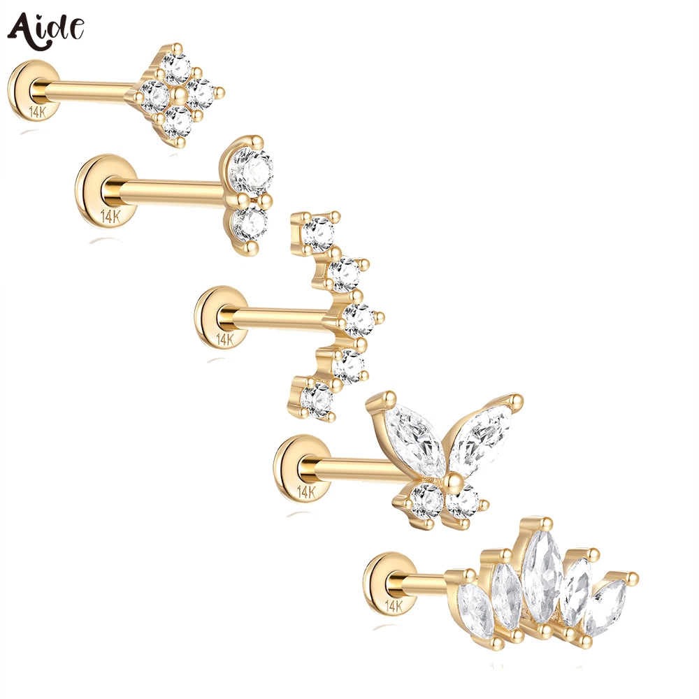 Pearl Stud Earrings - Aide bricolage Zircon perle boucle d'oreille