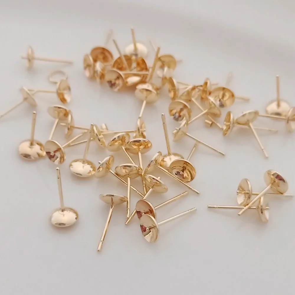 Pearl Stud Earrings - Accessoires de perles plaqués or 14