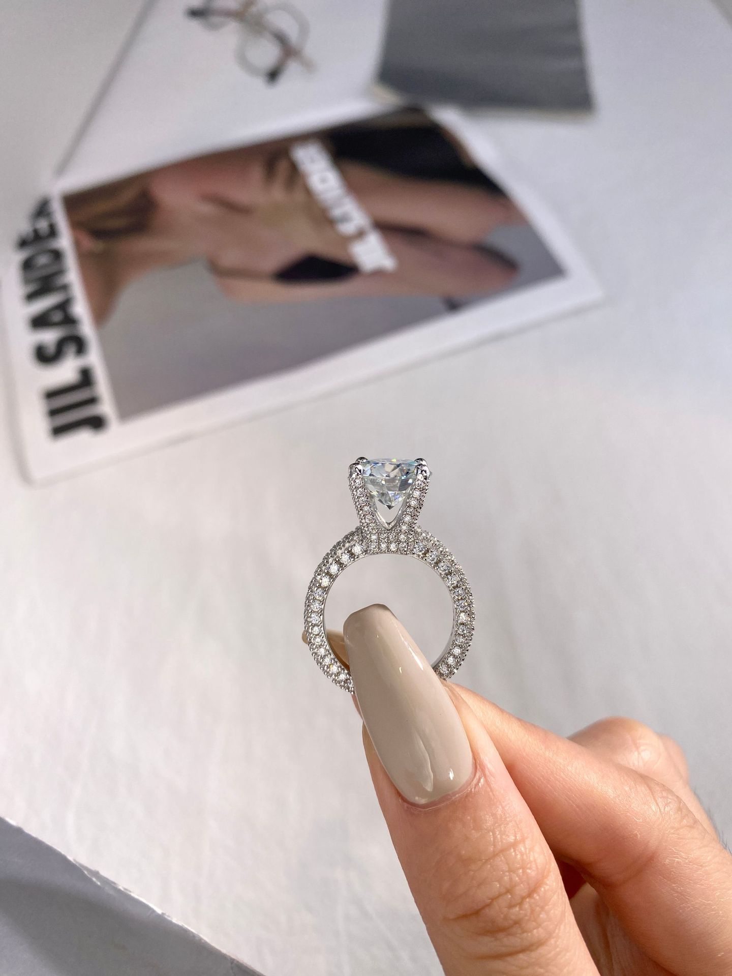Bagues en diamant Moissanite v - Sterling Silver Ring avis et prix