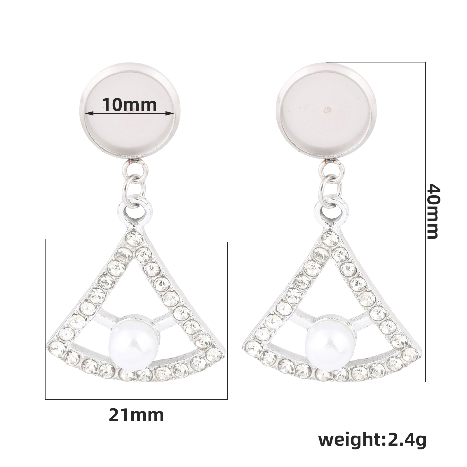 10 pièces de bases de boucles  - Pearl Stud Earrings avis et prix