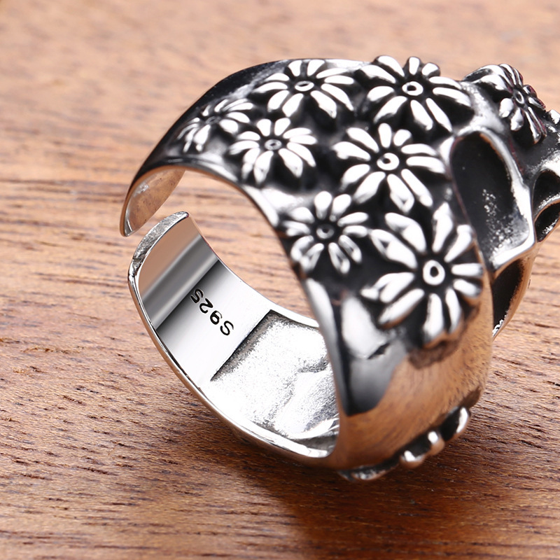 Bague tête de mort en argent s - Sterling Silver Ring avis et prix