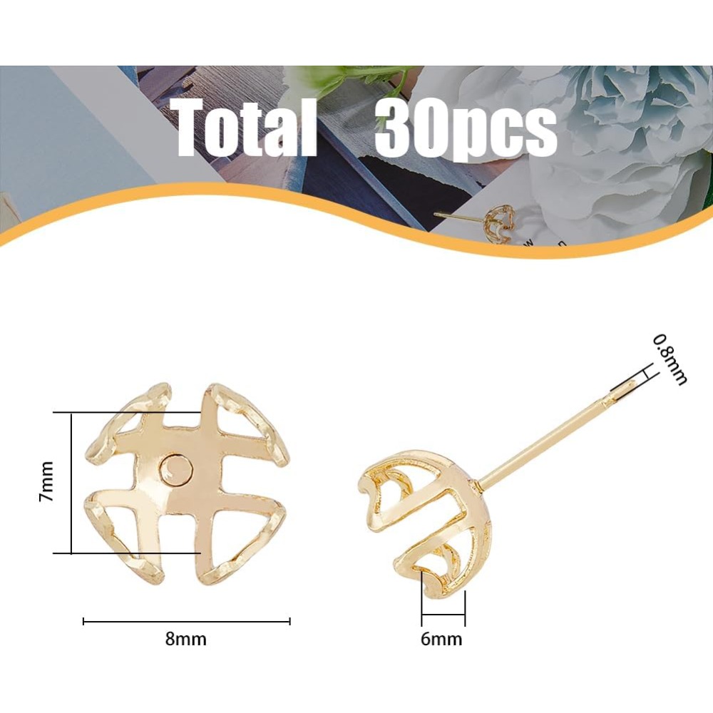 30 pièces de montage de boucle - Pearl Stud Earrings avis et prix