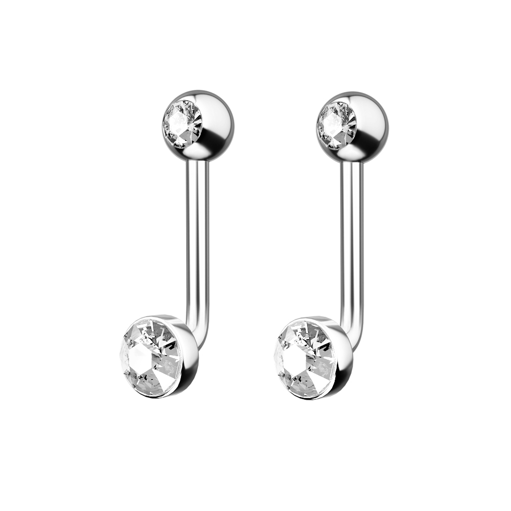 1PC G23 titane cristal gemme C - Christina Jewelry & Watches Marguerite Ørestik Forgyldt Sølv avis et prix