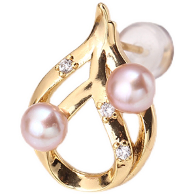 E074 Boucles d'oreilles clous  - Pearl Stud Earrings avis et prix