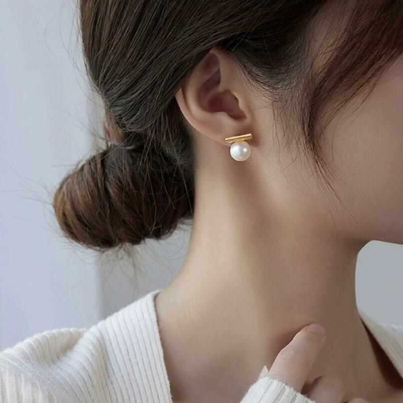 Boucles d'oreilles tendance en - Pearl Stud Earrings avis et prix