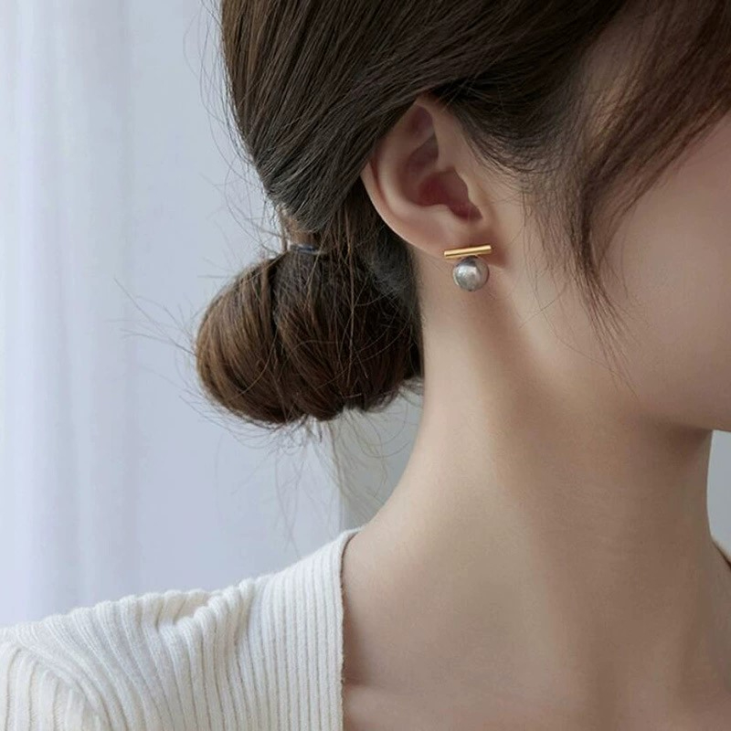 Boucles d'oreilles tendance en - Pearl Stud Earrings avis et prix